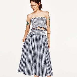 Zara Gingham Skirt and Top SET