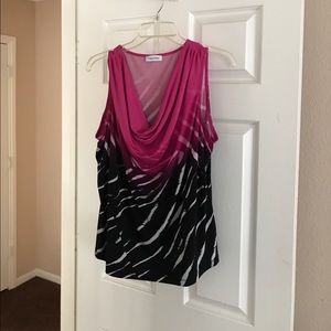Calvin Klein sleeveless cowl neck top 1X
