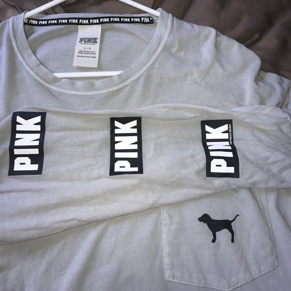 Victoria Secret Pink Grey Long Sleeve