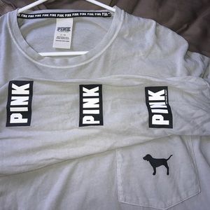 Victoria Secret Pink Grey Long Sleeve