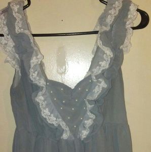 Blue-Grey ruffled dress