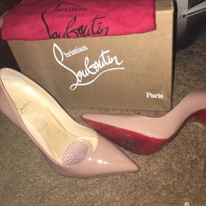 Christian louboutin so Kate 120 Patent Nude Pump