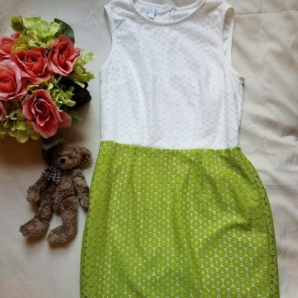 London Times Lace Eyelet Dress