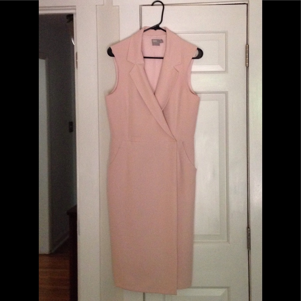 Blush tailored dress