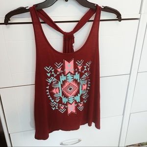 Aztec pattern tank top