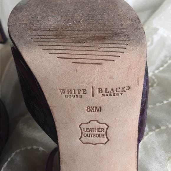 White house black market purple and black heels - Picture 3 of 4