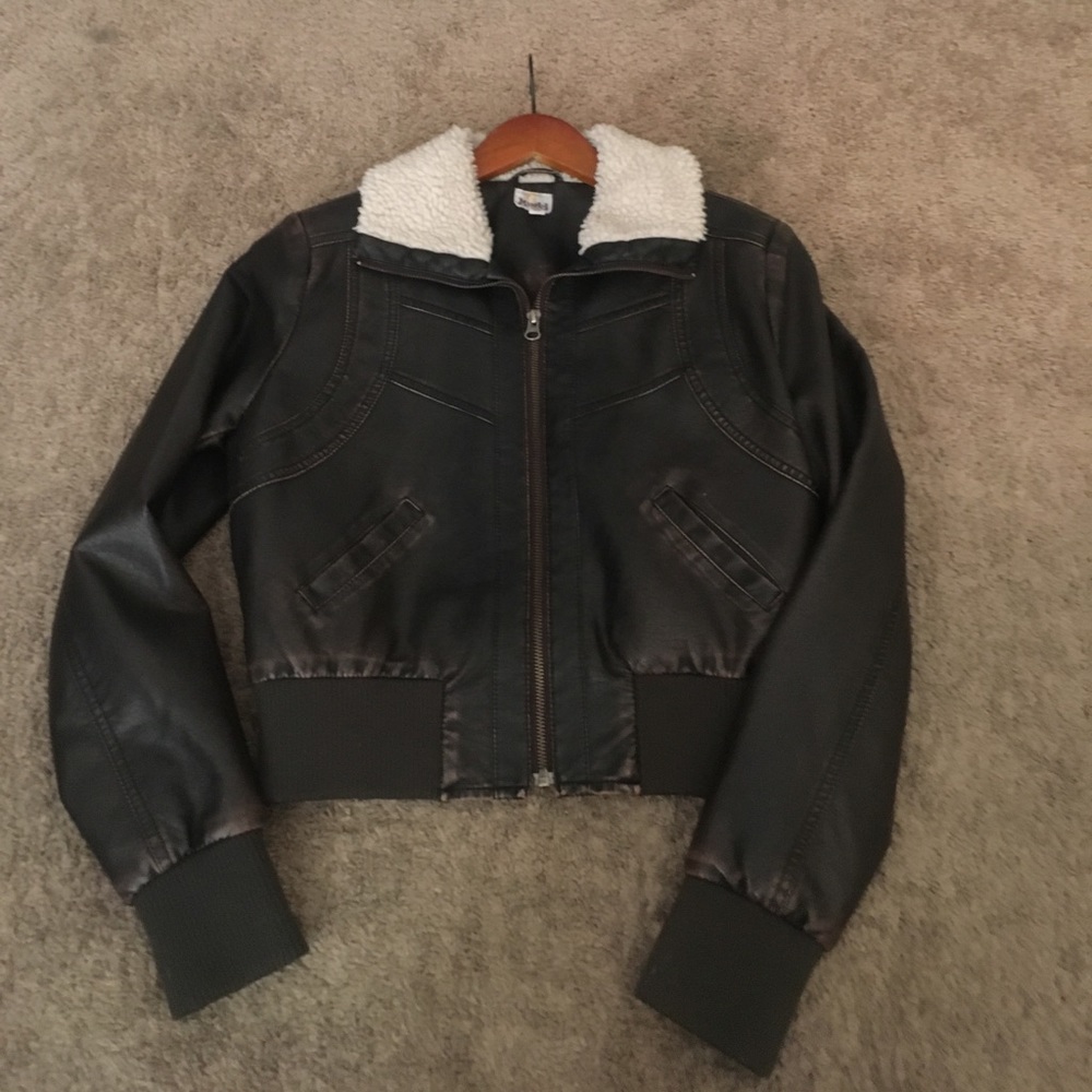 Leather Bomber Jacket