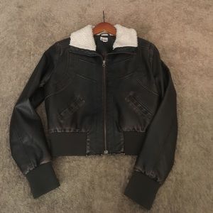 Leather Bomber Jacket