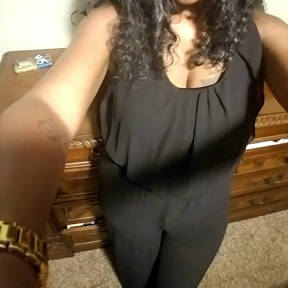 Sheer wide leg romper