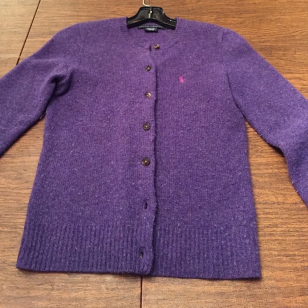 Ralph Lauren Purple Cardigan