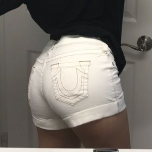 True Religion White Shorts