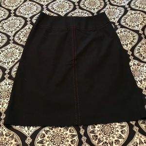 Black Pencil Skirt w/ Red Accent Stiching
