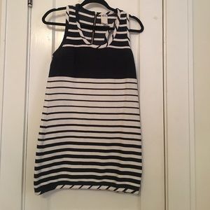 Ali Ro navy & white nautical sleeveless dress