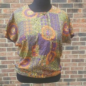 Cricket Lane Mixed Print Vintage Top