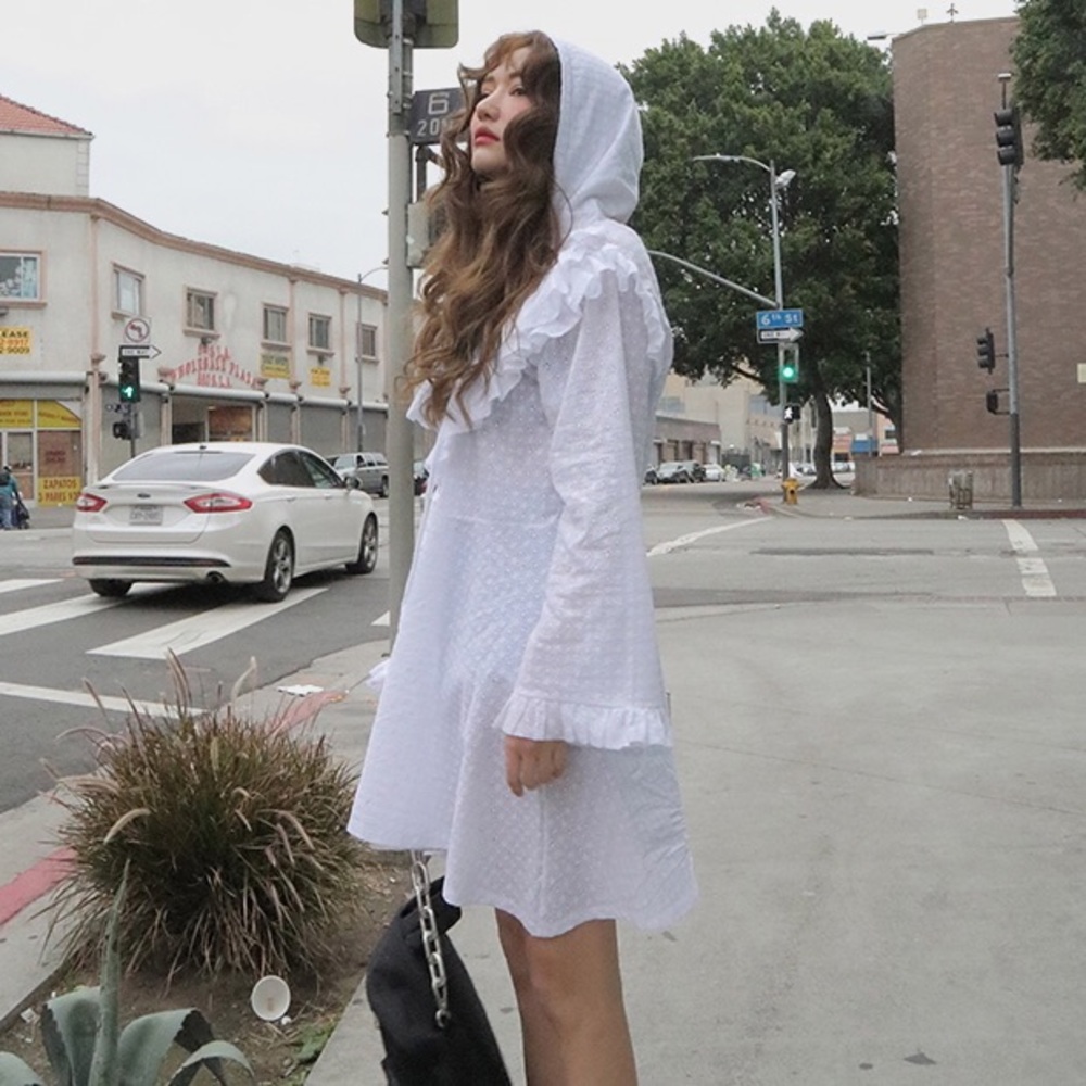 Stylenanda hooded blouse dress