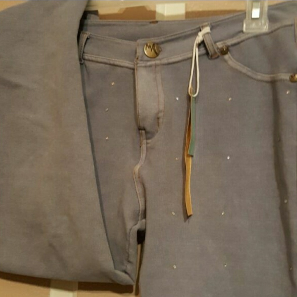 Jeggings denim rhinestone