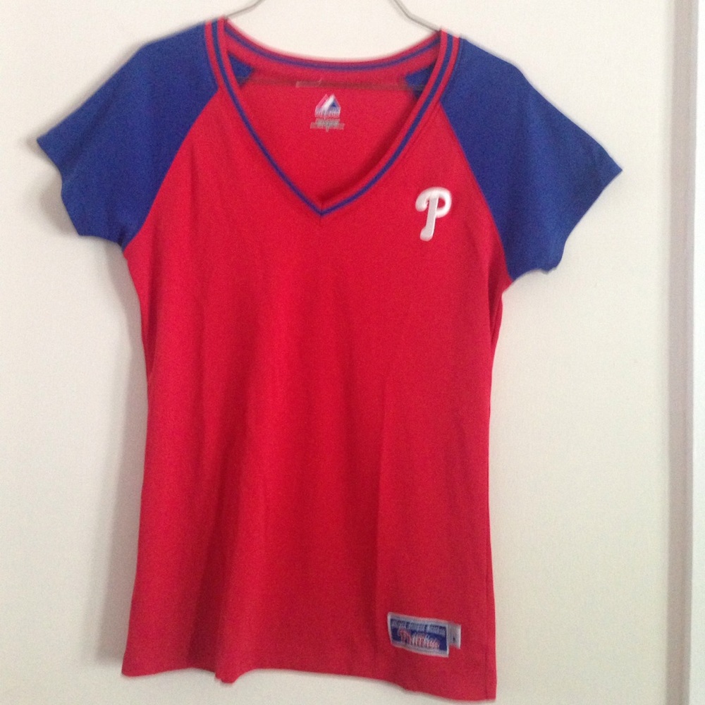 DONATING 9/16 EUC Licensed Phillies Tee, Women's M