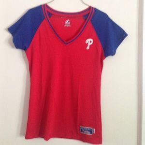 DONATING 9/16 EUC Licensed Phillies Tee, Women's M