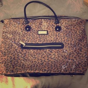 Betsey Johnson cheetah sequin bag