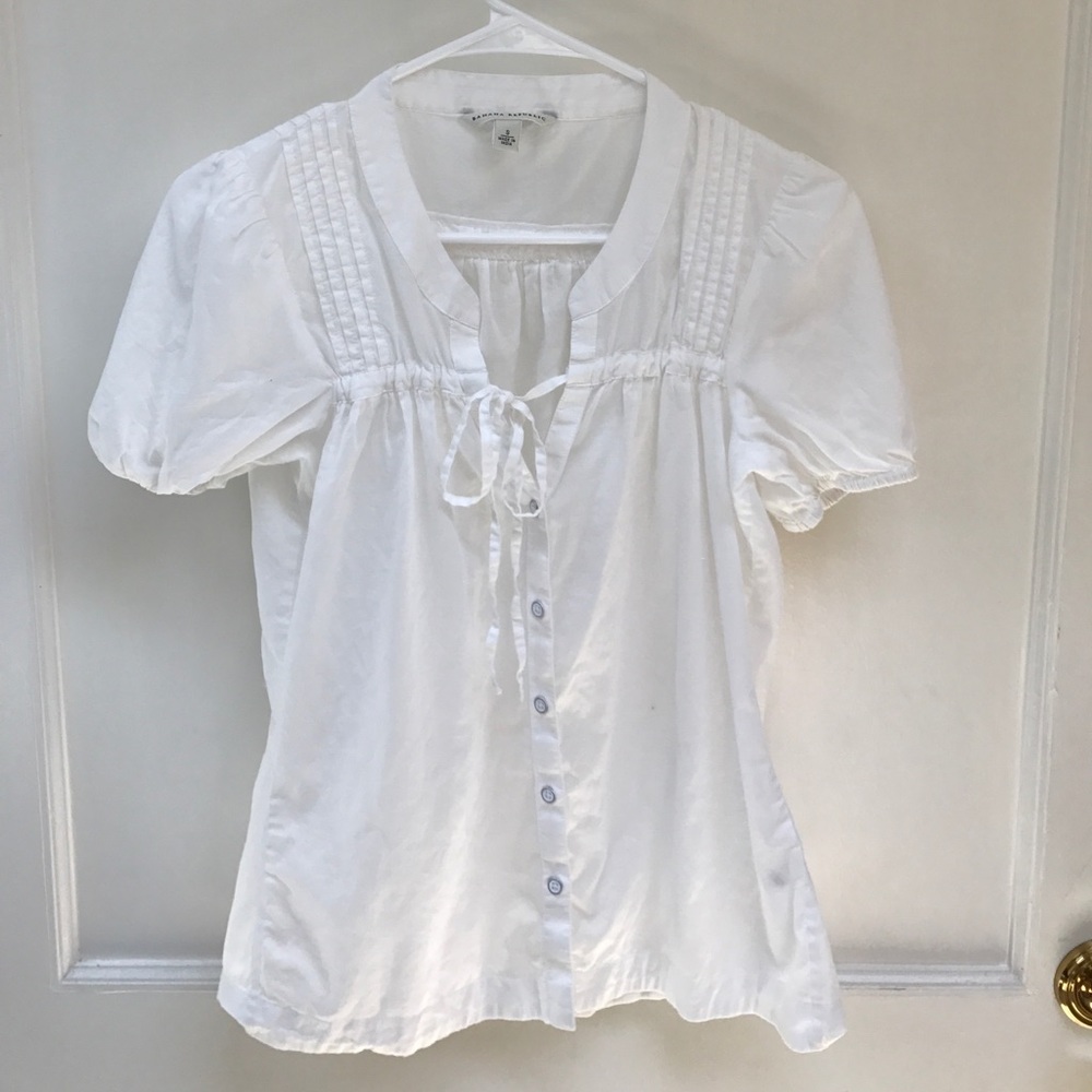 Banana Republic white Cotton Blouse