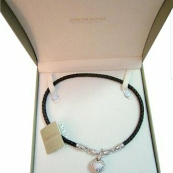 🍃🌹Judith Ripka leather chocker🌹🍃 - Picture 2 of 8