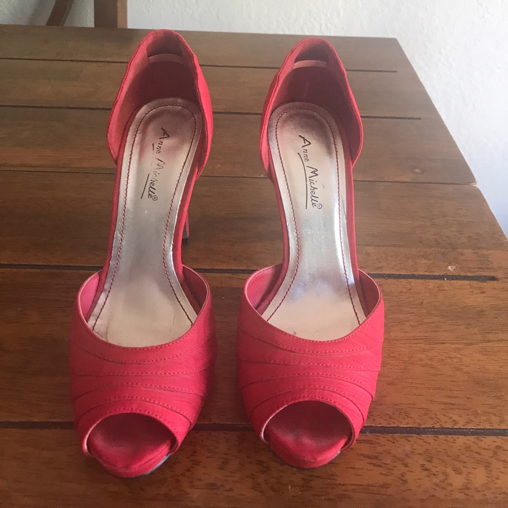 Red D'orsay pumps