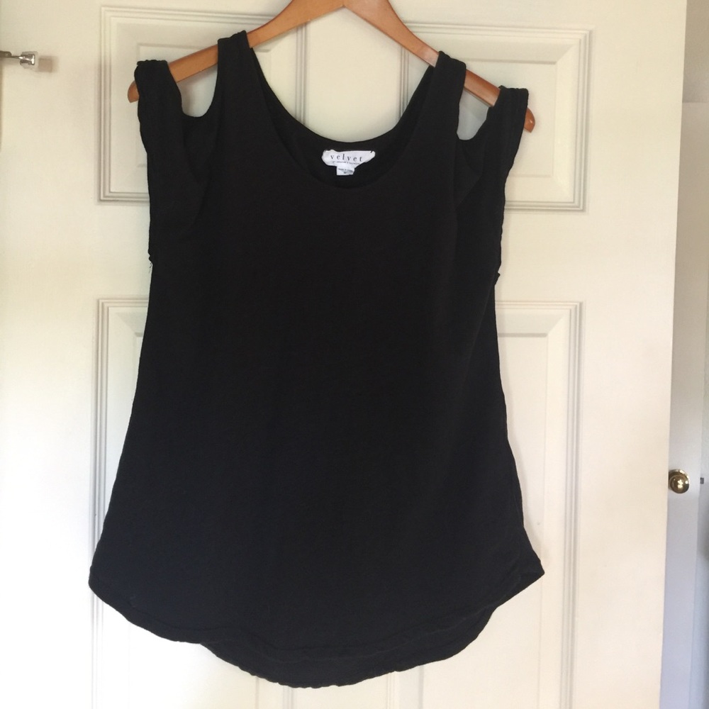 Off the shoulder Velvet brand top