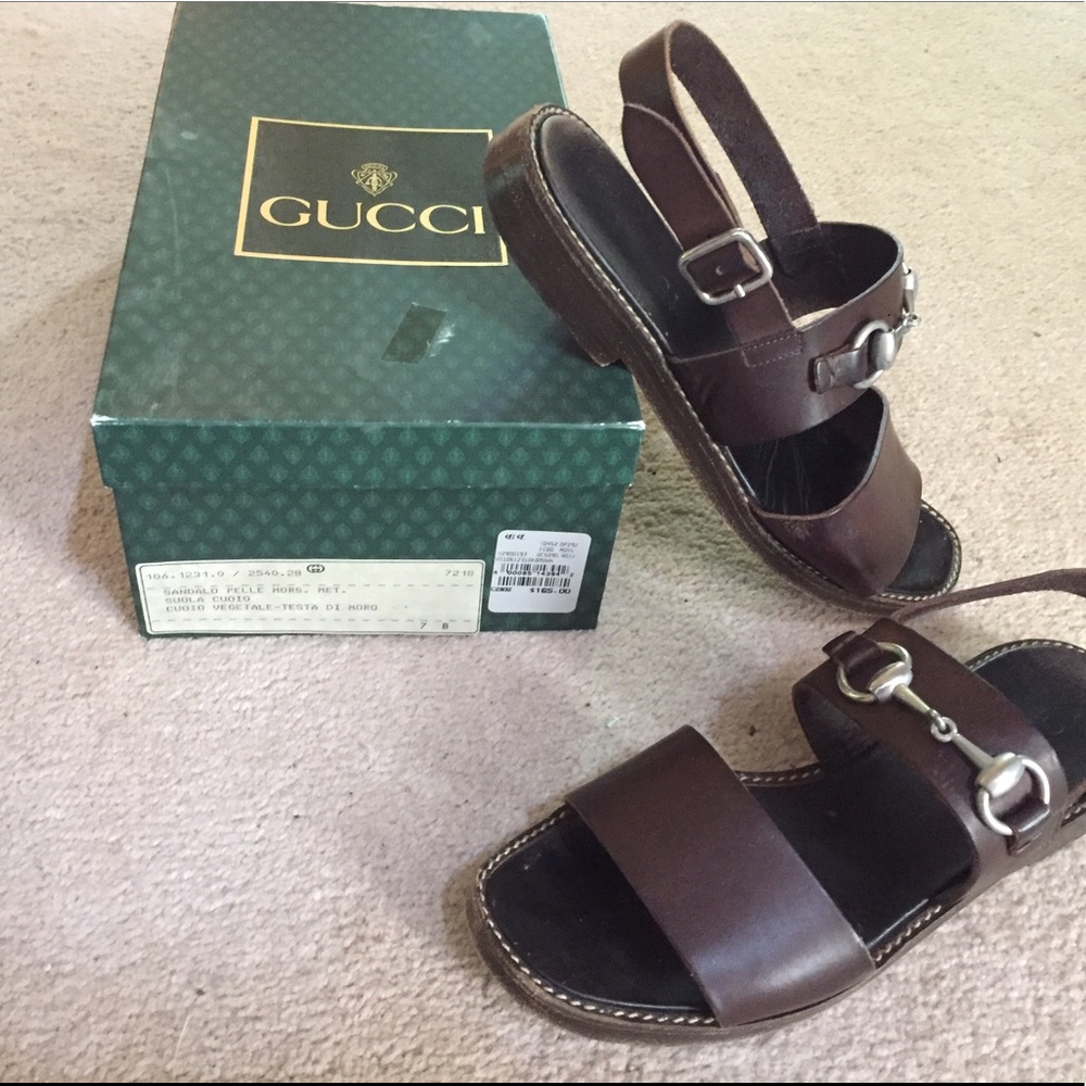 ⭕️Gucci brown leather Sandals ⭕️