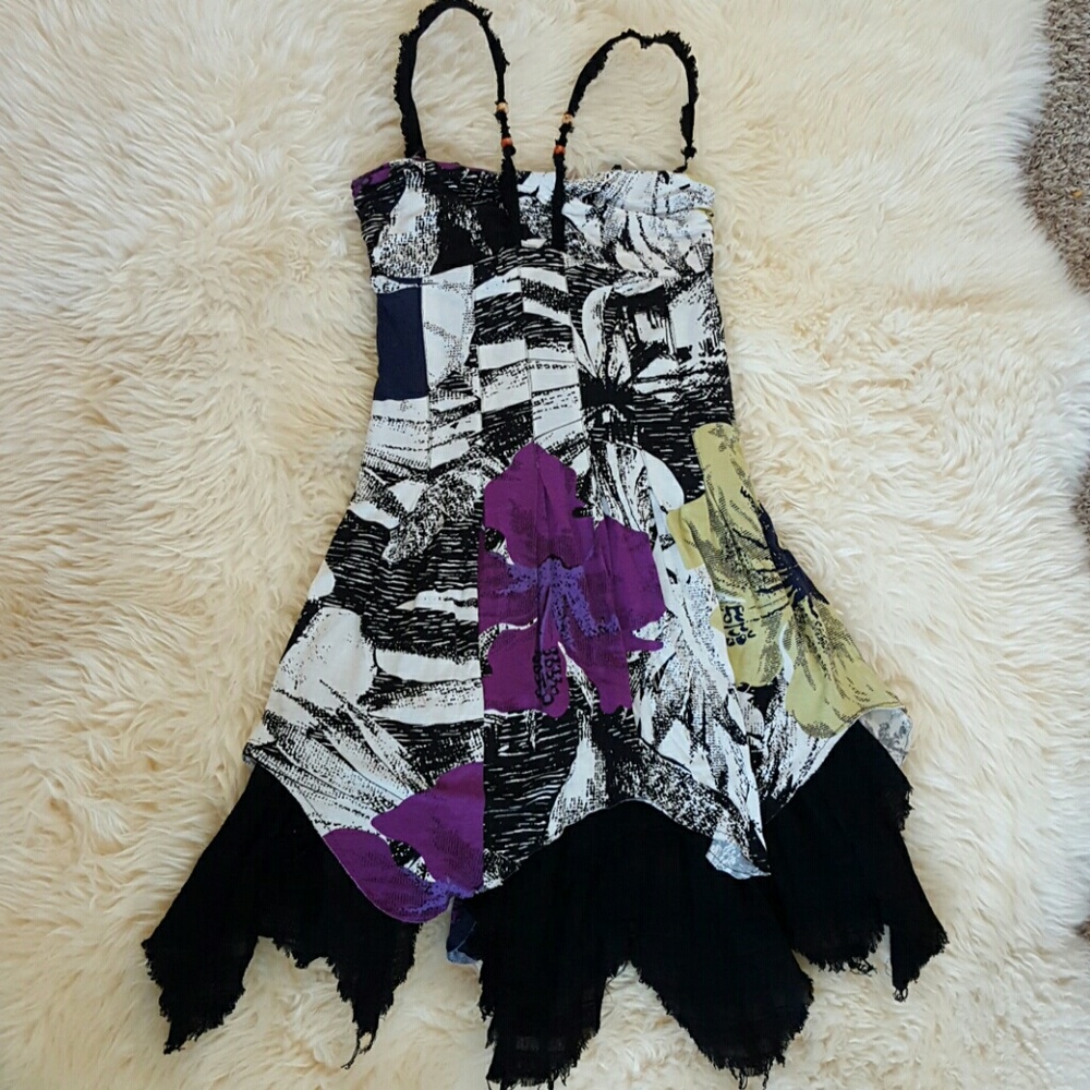 Free People raw edged dress