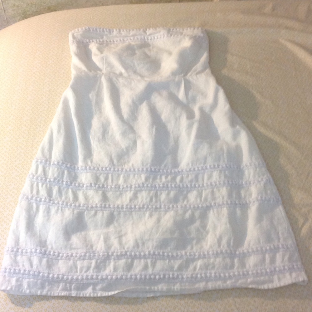 White Strapless Sundress