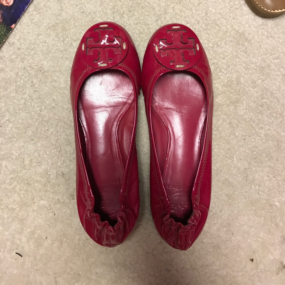 NWOT Tory Burch Reva flat Pink/Red size 5.5