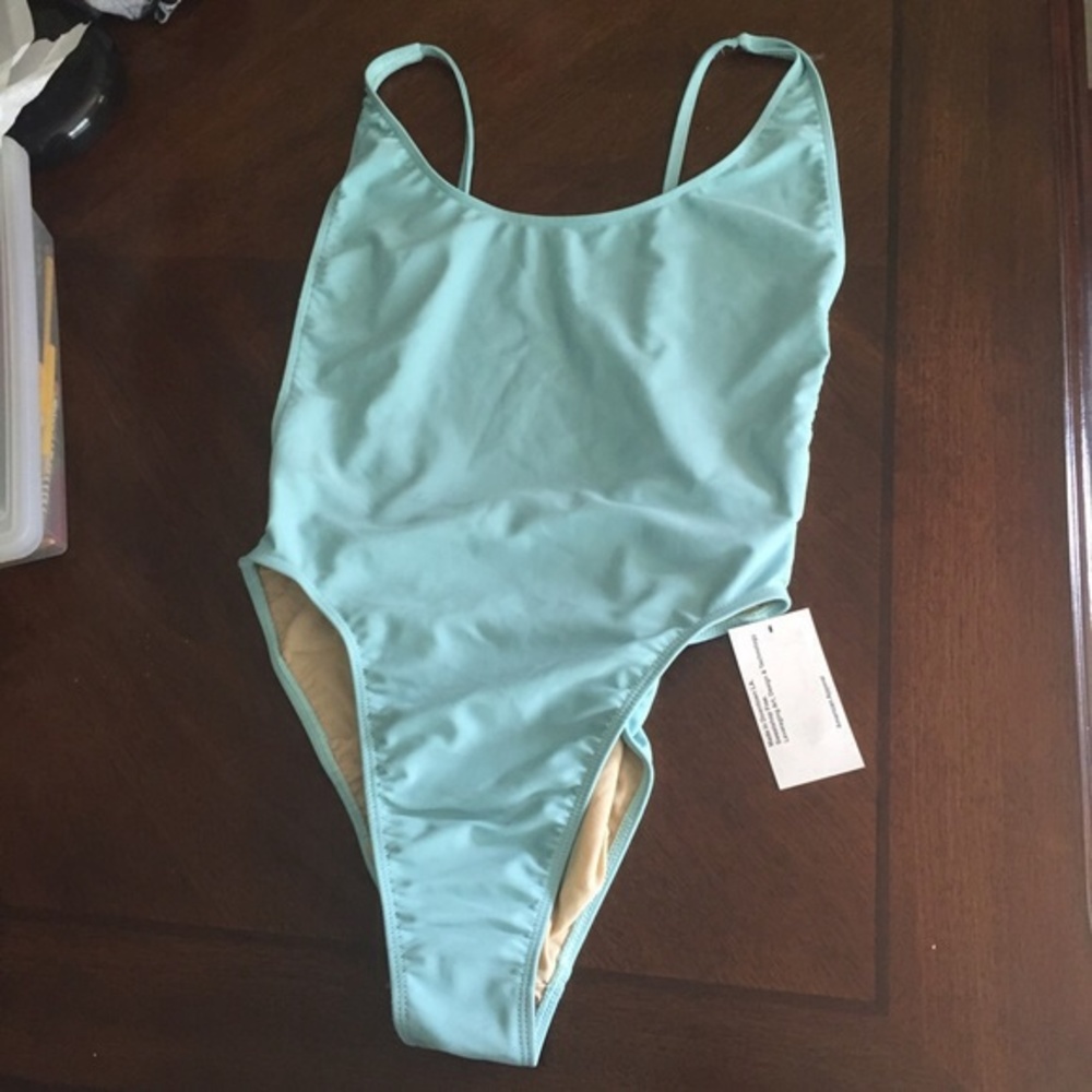 XS American Apparel high cut one piece - Azul