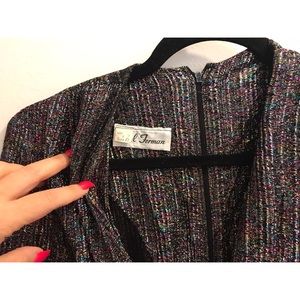 VINTAGE HAL FERMAN MULTI-COLORED WRAP AROUND DRESS