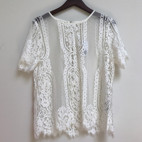 forever 21 brand new ivory lace top - Picture 2 of 6
