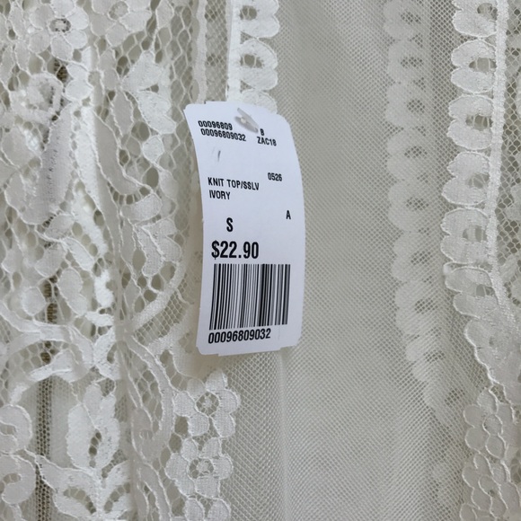 forever 21 brand new ivory lace top - Picture 6 of 6