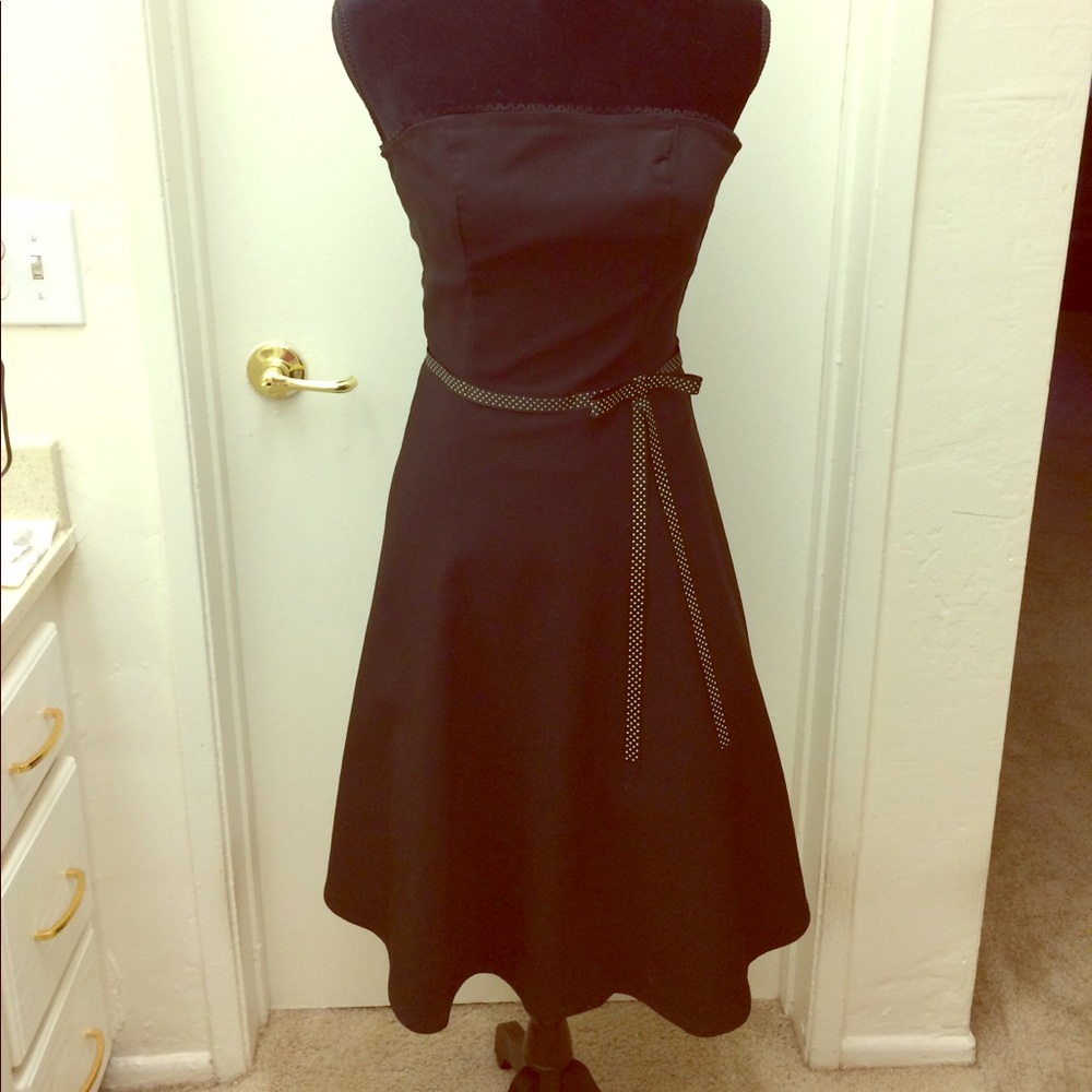 Rampage black 50s style dress size 3 with bow