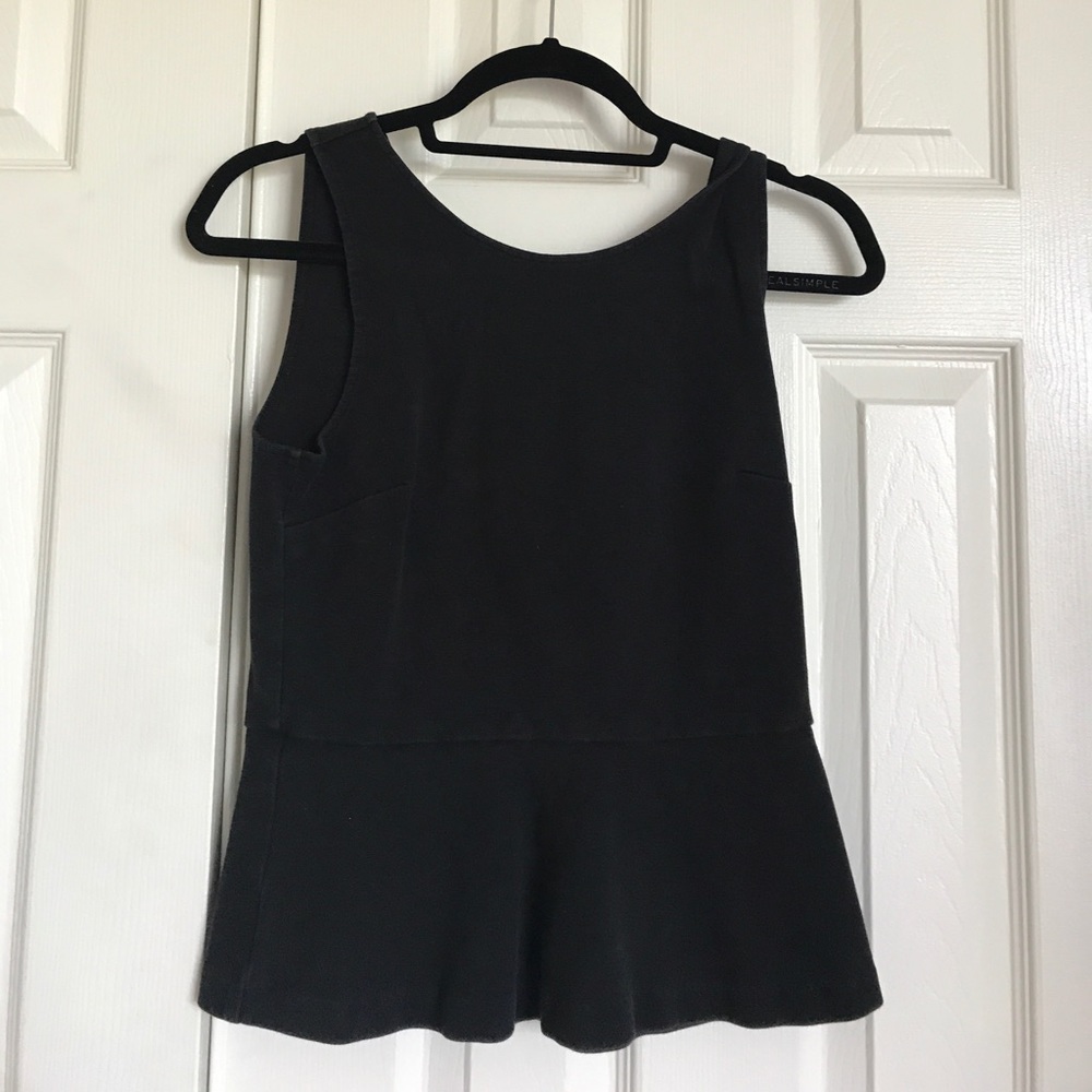 Jcrew factory black peplum top