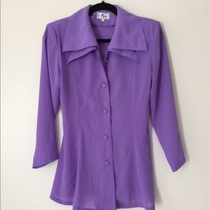 Petite purple short skirt set