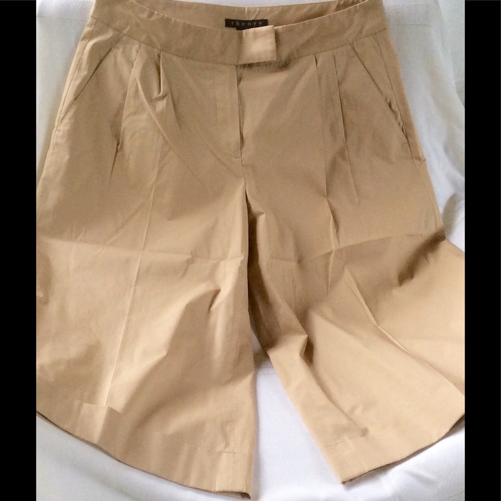 THEORY KHAKI CULOTTES