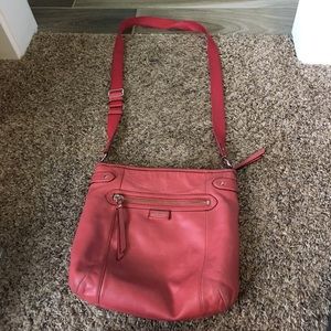 Coral Authentic Coach cross body purse