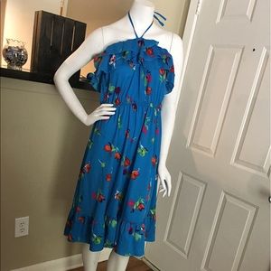 Colorful strapless dress