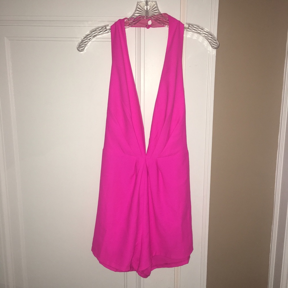 Deep V Open Back Romper