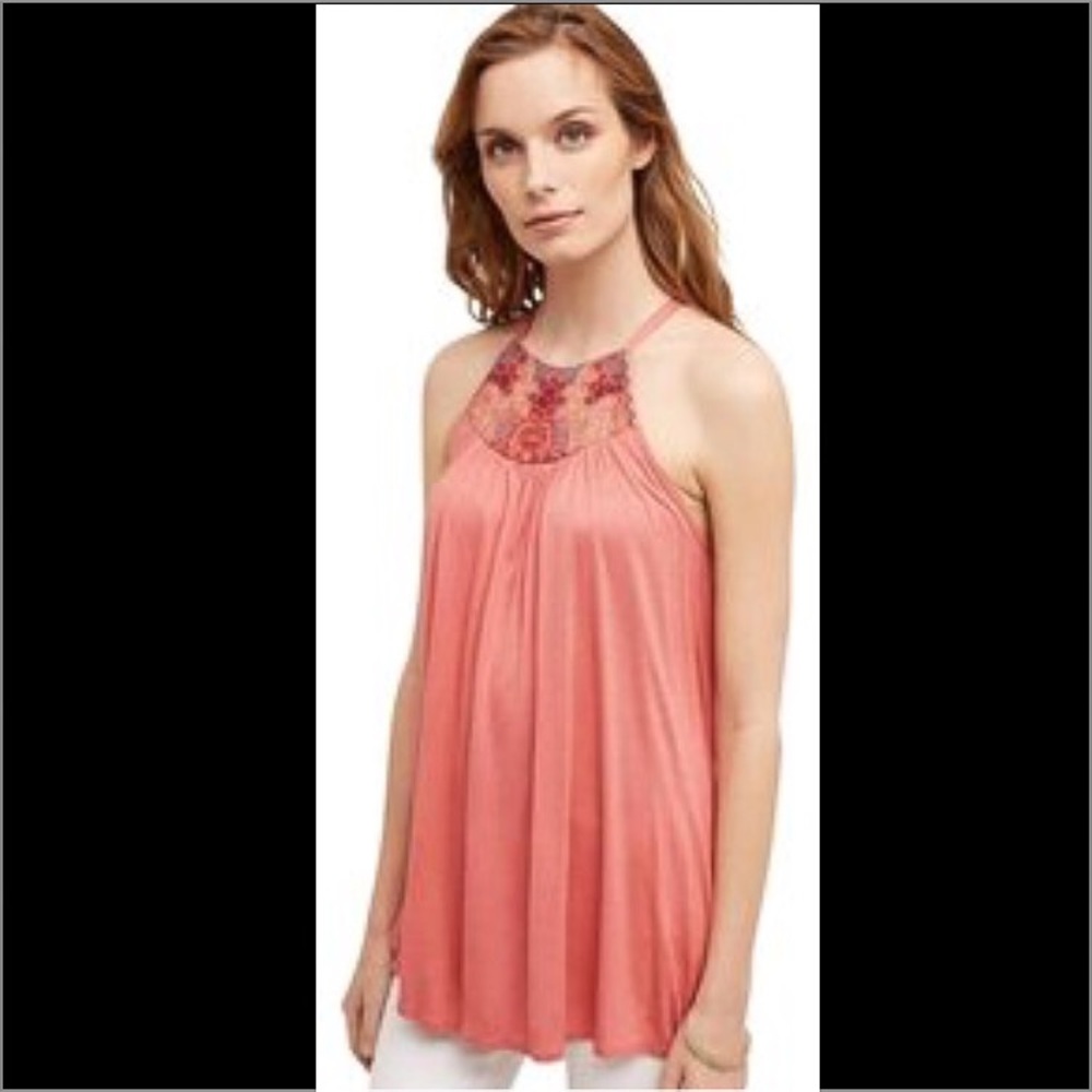 Anthropologie embroidered tank by One September