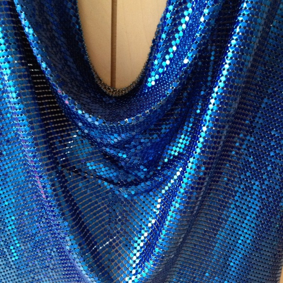 Whiting & Davis blue metal halter fits size S - Picture 3 of 5