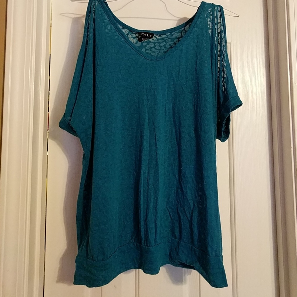 Torrid cold shoulder blouse