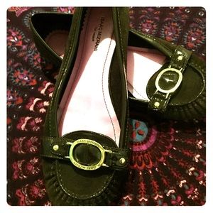 Chocolate brown Isaac Mizrahi business style Flats