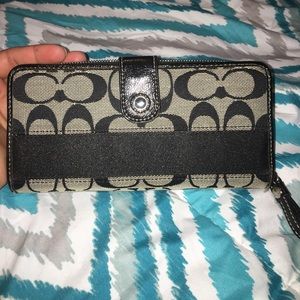 Black & Gray Coach Wallet