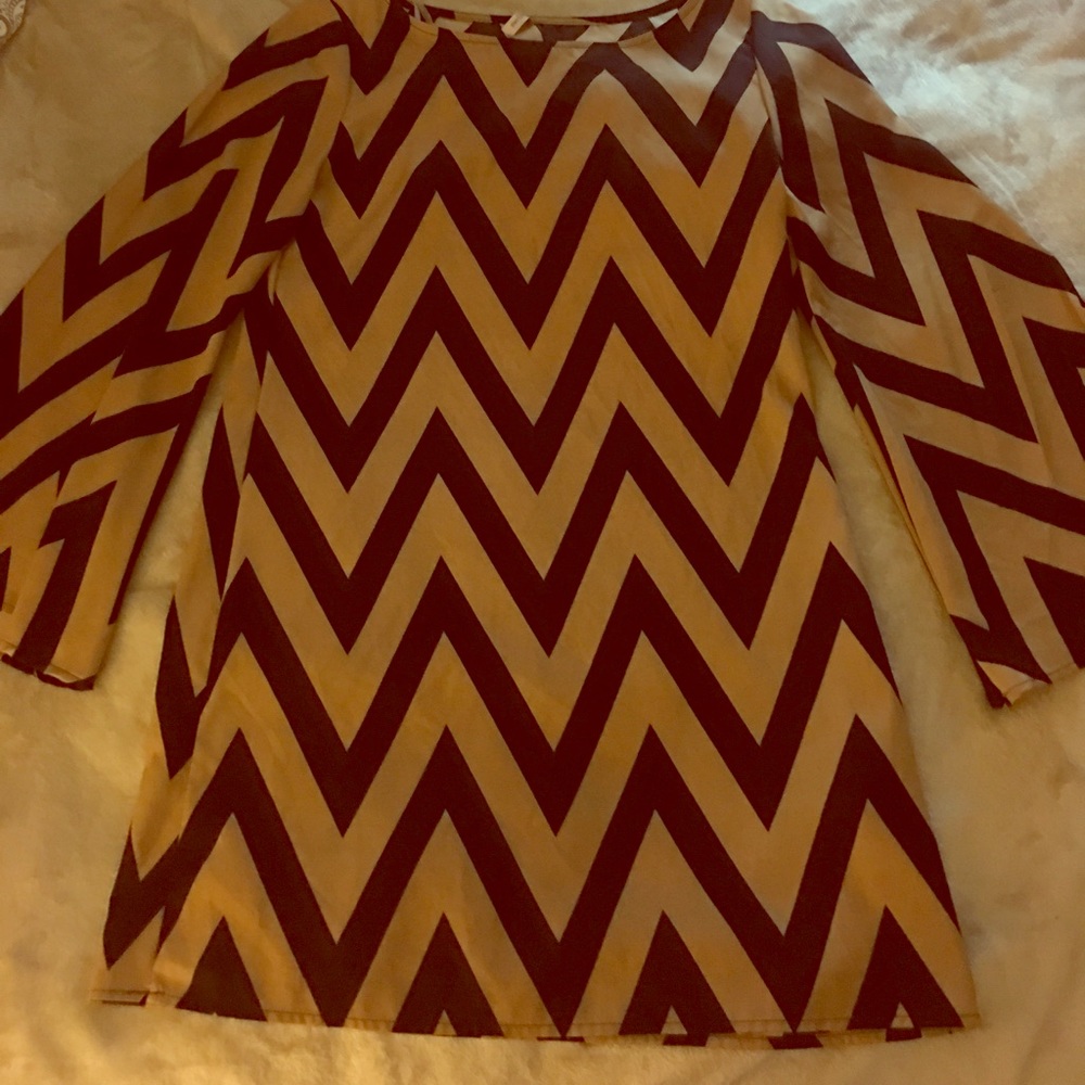 Chevron Bell Sleeve dress