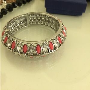 LOFT Bangle Bracelet pink and silver