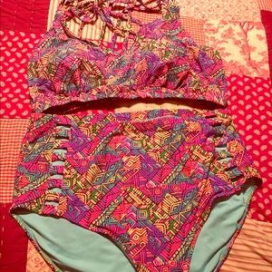 Forever 21 multicolor bikini 3xl